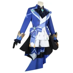Genshin Impact Fontaine Cosplay Kostume Fuld Hætte Mønster Stof Focalors Uniform Cosplay Paryk 2 2 S
