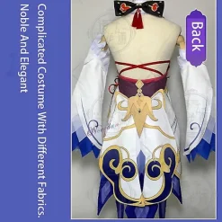 Genshin Impact Ganyu Cosplay-kostume Anime Halloween-fest Kjole Kvinder Sexet outfit Paryk Sko Horn Rekvisitter Spilledragt Høj kvalitet