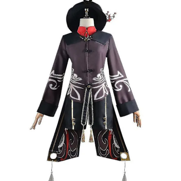Genshin Impact Hu Tao Kostume Fancy Up Outfits Tassels Bukser Uniform Se XL