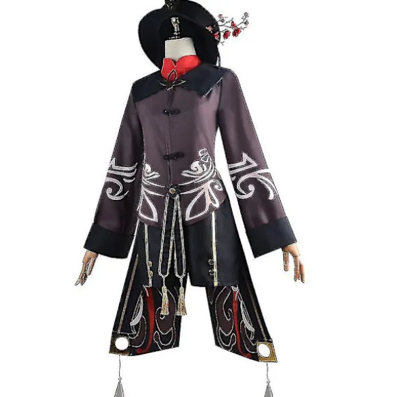 Genshin Impact Hu Tao Kostume Fancy Up Outfits Tassels Bukser Uniform Se XL