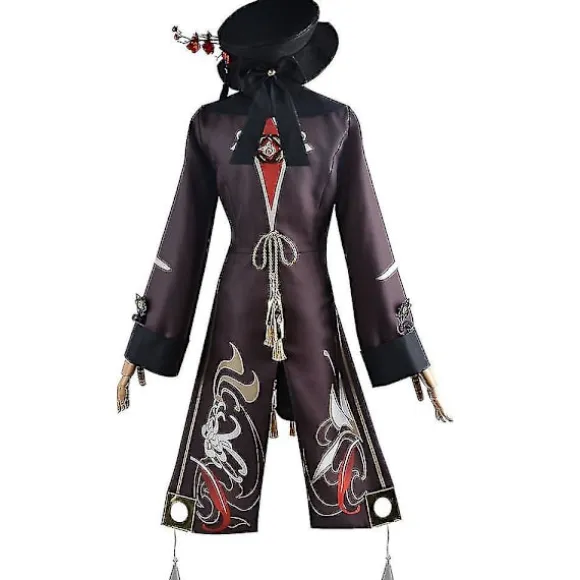 Genshin Impact Hu Tao Kostume Fancy Up Outfits Tassels Bukser Uniform Se XL
