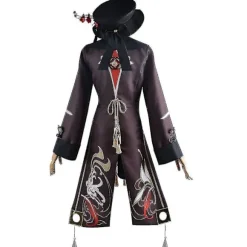 Genshin Impact Hu Tao Kostume Fancy Up Outfits Tassels Bukser Uniform Se 2XL