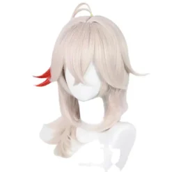 Genshin Impact Kazuha Cosplay Paryk Pink Blandet Rød Paryk Cosplay, CJY