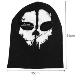Ghost Maske - Balaclava Motorcykling Paintball One Size Farve Sort (YJD)