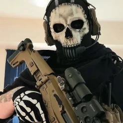 Ghost Maske V2 - Operator MW2 airsoft COD Cosplay Airsoft Taktisk Dødskalle Helmaske-FF-