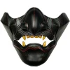 Ghost of Tsushima Jin Sakai Cosplay Halvmaske (2)-ansigts Resin Samuraj