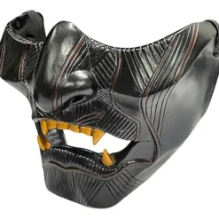 Ghost of Tsushima Jin Sakai Cosplay Halvmaske i Resin Samurai Warrior Maske