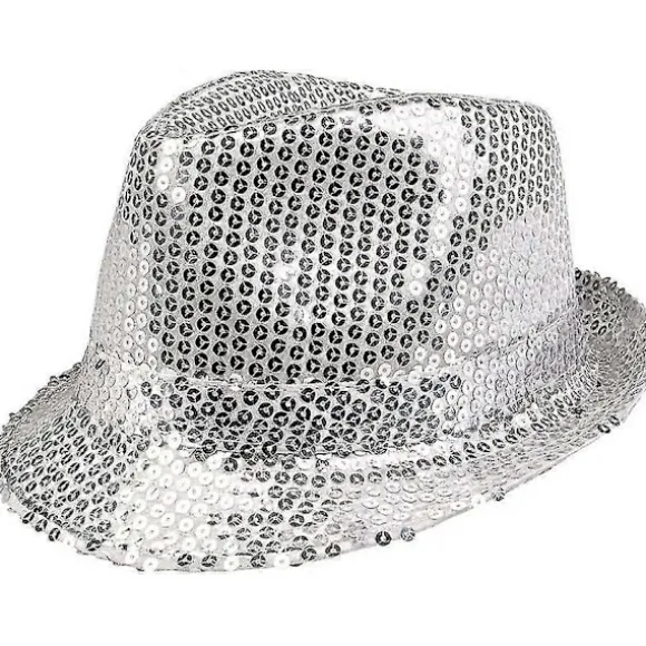 Glitterhat, Unisex, Diskotøj, Diskotilbehør, Karneval, Udklædning, Temafest, Temafest - hvid