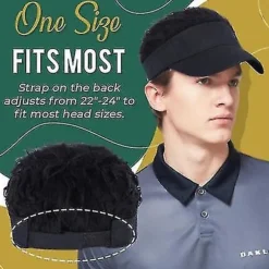 Golf Baseball Cap Med Kunstigt Hår Cap Solskærm Sjovt Toupee Hatte Mænd Pigget Coffee