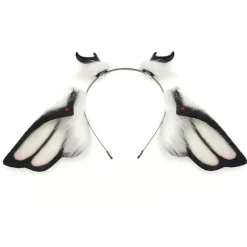 Gothic Angel Hårbøjle Cosplay Rekvisit - Perfekt til Halloween, Cosplay og Live Streaming Black&White Black&White