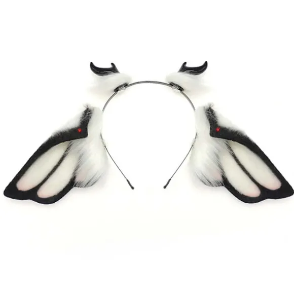 Gothic Angel Hårbøjle Cosplay Rekvisit - Perfekt til Halloween, Cosplay og Live Streaming Black&White Black&White
