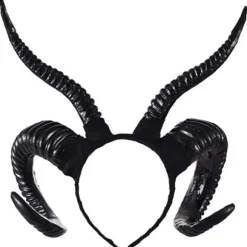 Gotisk Antilope Fårehorn Hoops Pandebånd Skovdyr Vædder Udstilling Cosplay Deluxe Kostume Horn