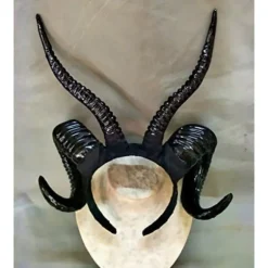 Gotisk Antilope Fårehorn Hoops Pandebånd Skovdyr Vædder Udstilling Cosplay Deluxe Kostume Horn
