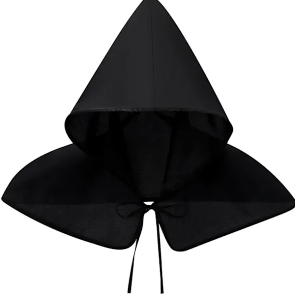 Gotisk Kort Kappe Unisex Halloween Festrekvisitter Middelalderlig Hætte Cosplay Kostume Djævlekapper Heks Troldmand Hætteklædte Kostumer