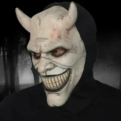Graber Cosplay Maske, Sort Telefon Maske, Horrorfilm, Halloween, Skræmmende Maske, Herrekostume Maske (Lysegrå)