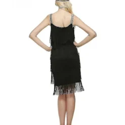 Great Gatsby Kjole 1920'er Fest Vintage Perlebesætning Dame Frynsekjoler (FMY) Sort Z Sort M Black M