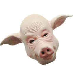 Grisehoved maske Gummi latex dyrekostume MultiColor