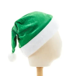 Grøn Fløjl Julehat Voksen Børn Festlig Klæd Ud Chri