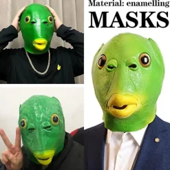 Grøn Goby Fisk Maske, Mærkeligt Legetøj Til Halloween, Sjov Kreativ Kostume, Cosplay Party Legetøj, Grøn Fisk Legetøj