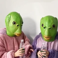 Grøn Goby Fisk Maske, Mærkeligt Legetøj Til Halloween, Sjov Kreativ Kostume, Cosplay Party Legetøj, Grøn Fisk Legetøj