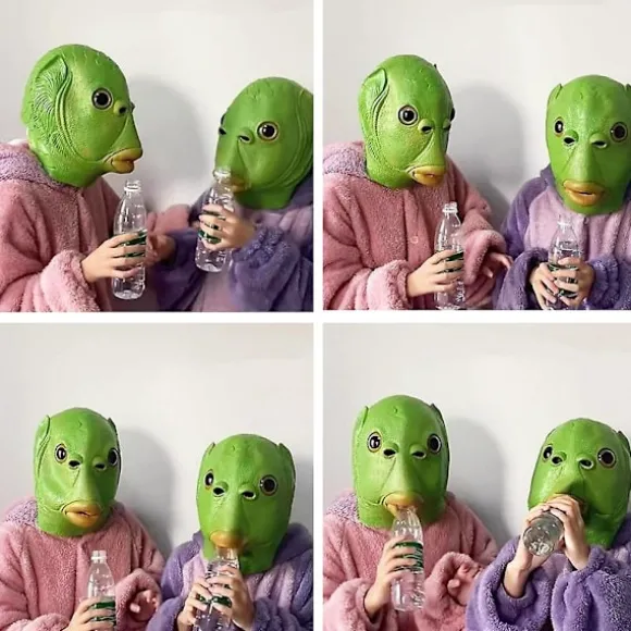 Grøn Goby Fisk Maske, Mærkeligt Legetøj Til Halloween, Sjov Kreativ Kostume, Cosplay Party Legetøj, Grøn Fisk Legetøj