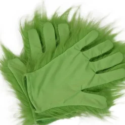 Grøn Grinch Plys Handsker Cosplay Kostume Voksne Børn Julevanter Rekvisitter Forsyninger Kid
