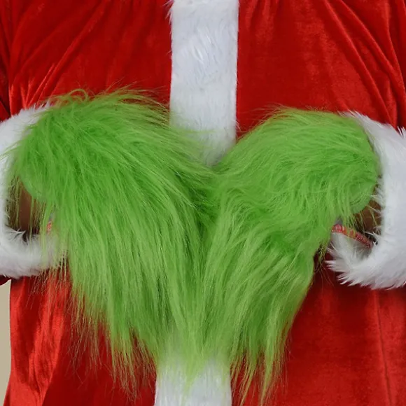 Grøn Grinch Plys Handsker Cosplay Kostume Voksne Børn Julevanter Rekvisitter Forsyninger Kid