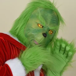 Grøn Grinch Plys Handsker Cosplay Kostume Voksne Børn Julevanter Rekvisitter Forsyninger Kid