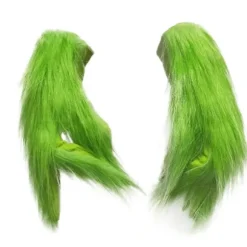Grøn Grinch Plys Handsker Cosplay Kostume Voksne Børn Julevanter Rekvisitter Forsyninger Kid