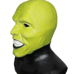 Grøn Latex Maske Jim Carrey Film Maskerade Loki The Mask Halloween Tilbehør