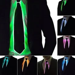 (Grøn) LED Lysende Slips Glow Lysende Slips Neon Led Slips LED
