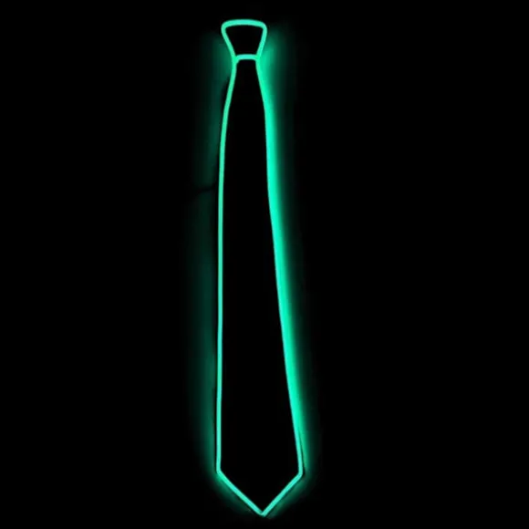 (Grøn) LED Lysende Slips Glow Lysende Slips Neon Led Slips LED