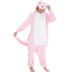 Grøn Pink Dinosaur Unisex Onesie Kigurumi Udklædningskostume Hættetrøjer Pyjamas SZBS M(160CM-170CM) Green Dinosaur