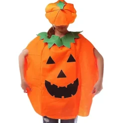 Græskarlygte Halloween Voksen Outfit Tøj Halloween Kostume Sæt med Dragt & Hat