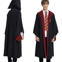 Gryffindor Troldmandsrobe Kostume med Slips til Voksne, Halloween Cosplay Outfit [JUN]