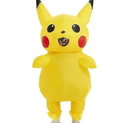 Gul oppustelig maskot Pica Anime Cosplay til voksne børn Tegneserie kostume Sjov karneval kostumer Yz Adult(150-190CM)