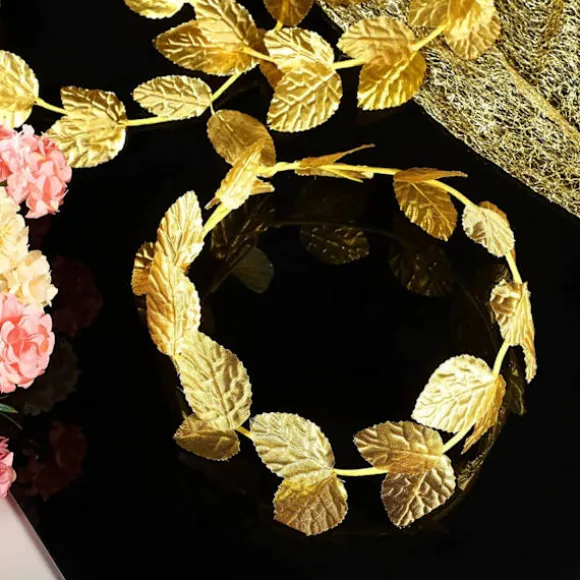 Guld Laurelkrans Pandebånd, 12 Styk Halloween Kostume Hovedbeklædning, Letvægts Græsk Gudinde Pandebånd, til Mænd Kvinder Fest Dekoration Tilbehør