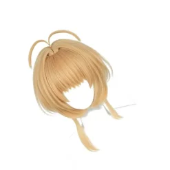 Gylden Cosplay-paryk med hestehaler - Højtemperaturfiber, perfekt til anime-rollespil, CJY