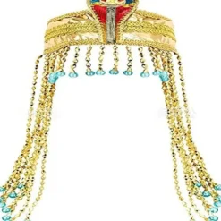 Ægyptisk Hovedbeklædning til Kvinder Ægyptisk Kostume til Kvinder Tilbehør Perlehovedbeklædning Cleopatra Hat Cosplay Smykker Mardi Gras Fest Krone Guld Hair accessories | Fyndiq