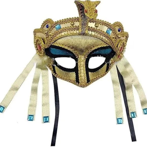 Ægyptisk maske til kvinder, egyptisk kostume, tilbehør til kvinder, maske, Cleopatra-maske, cosplay-smykker, karnevalsfest mask