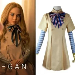 Gyserfilm M3GAN Cosplay Kostumesæt Piger Megan AI Dukke Robot Halloween % lt; . 2XL