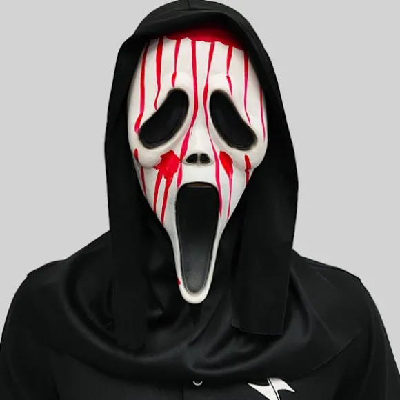 Gysermaske - Halloween Cosplay Gyser Sjov Spøgelsesmaske - Scream Maske B