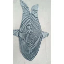 Haj-tæppe pyjamas Haj-tæppe hættetrøje Voksen Haj Bærbar Grå XL (180*90cm) Grå Grå XL (180*90cm)