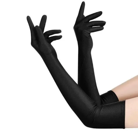 Halloween - Lange handsker - Udklædning - Cosplay Sort Sort Svart