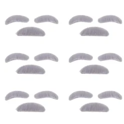 Halloween Ansigtsdekoration Grå Plys 9.00X3.00X0.50cm 6 Sæt Grey 9.00X3.00X0.50CM
