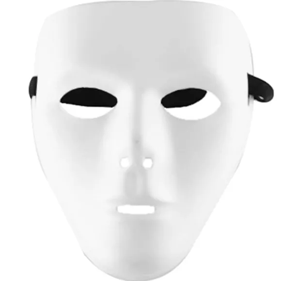 Halloween Cool PVC Kamen Rider Ghost Dance Hip Hop Maske Hvid N A4