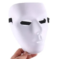 Halloween Cool PVC Kamen Rider Ghost Dance Hip Hop Maske Hvid N A4