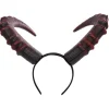 Halloween Cosplay Hårtilbehør Realistisk Lang Djævlehorn Karneval Hårbøjle