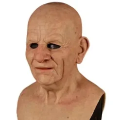 Halloween cosplay skaldet gammel mand maske festrekvisitter til voksne C1