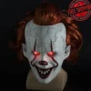 Halloween Cosplay Stephen Kings It Pennywise Klovn Maske Kostume Maske uden LED En størrelse Maske med LED Maske med LED Men S
